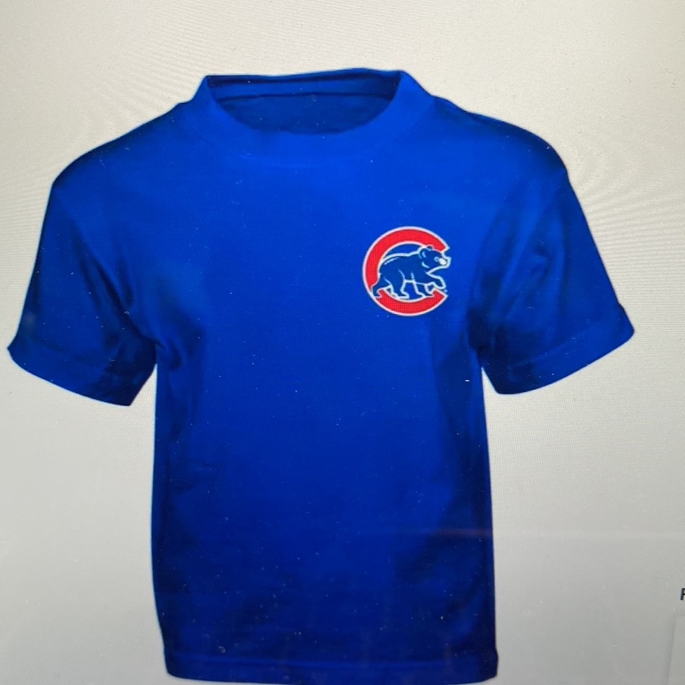 💙Mens JAVIER BAEZ CHICAGO CUBS BLUE PLAYER SHORT SLEEVE T-SHIRT size L